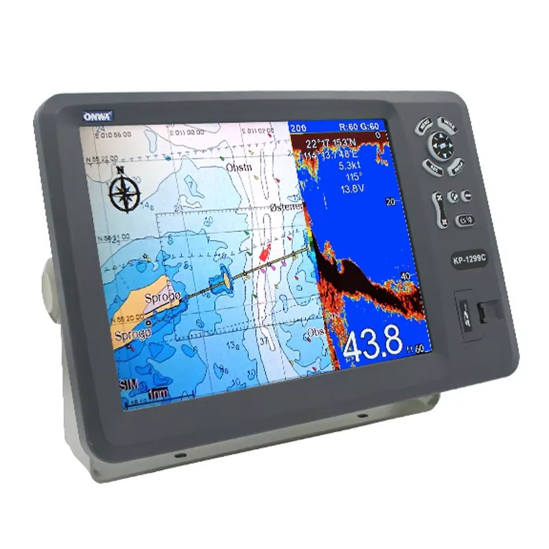 Fishing Boat Gps - เครื่องนำทาง GPS พร้อมแผนที่, เครื่องหาปลาในทะเลขนาด 12 นิ้ว,