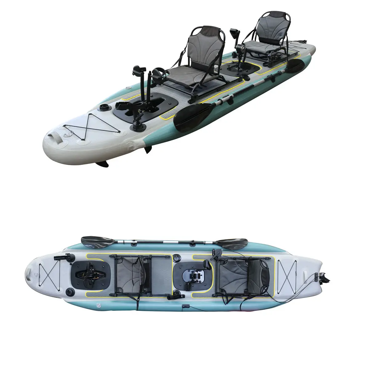 14ft Inflatable ตกปลาเรือแคนูเ - Fishing Boat Seat บทวิจารณ์และราคา