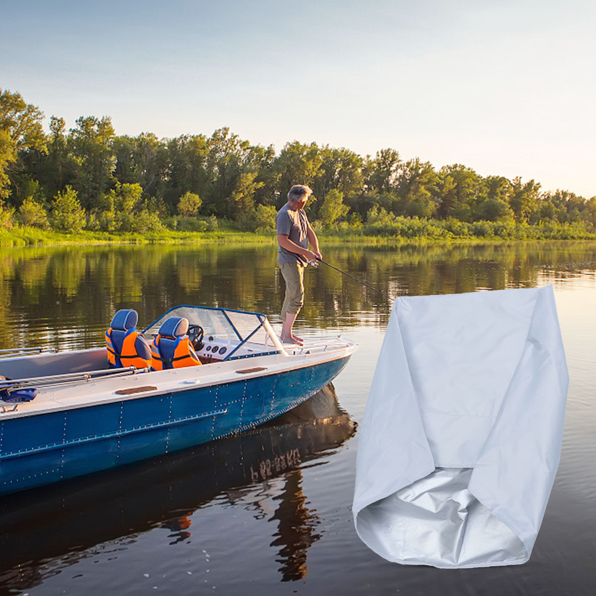 ผ้าคลุมเบาะเรืออเนกประสงค์ ผ้า - Fishing Boat Seat บทวิจารณ์และราคา