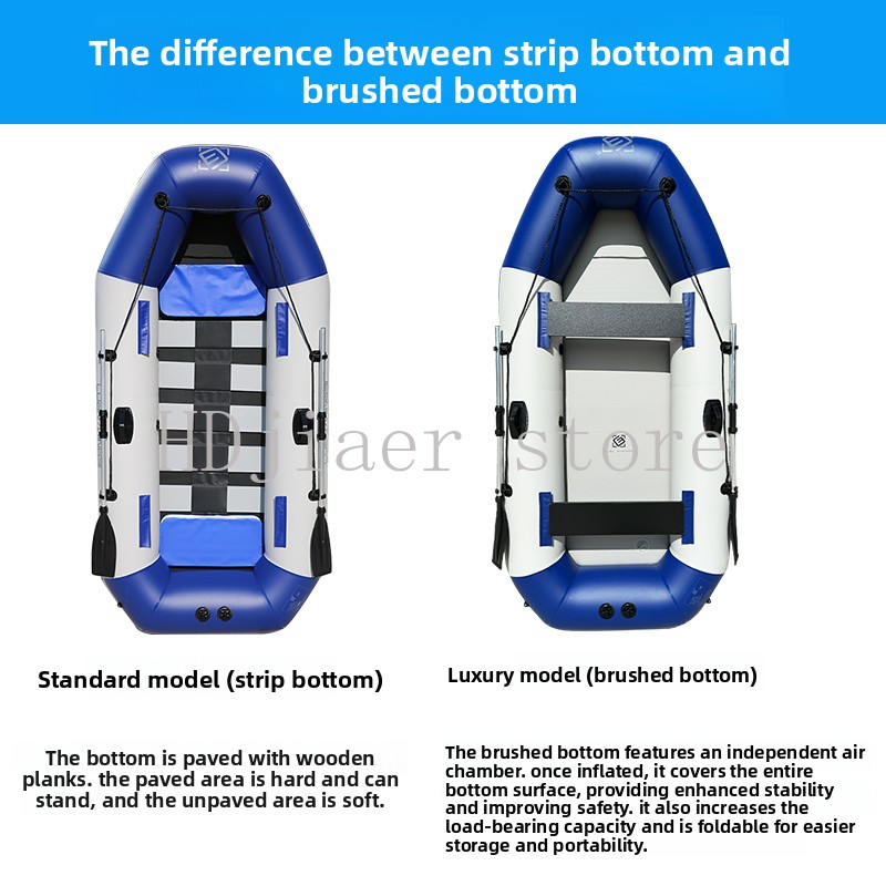 เรือยางพื้นแข็ง PVC หนาพิเศษ ส - Fishing Boat Inflatable บทวิจารณ์และราคา